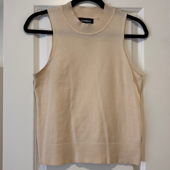 Express Soft Mock Neck Sweater Tank - Picture 2 of 6